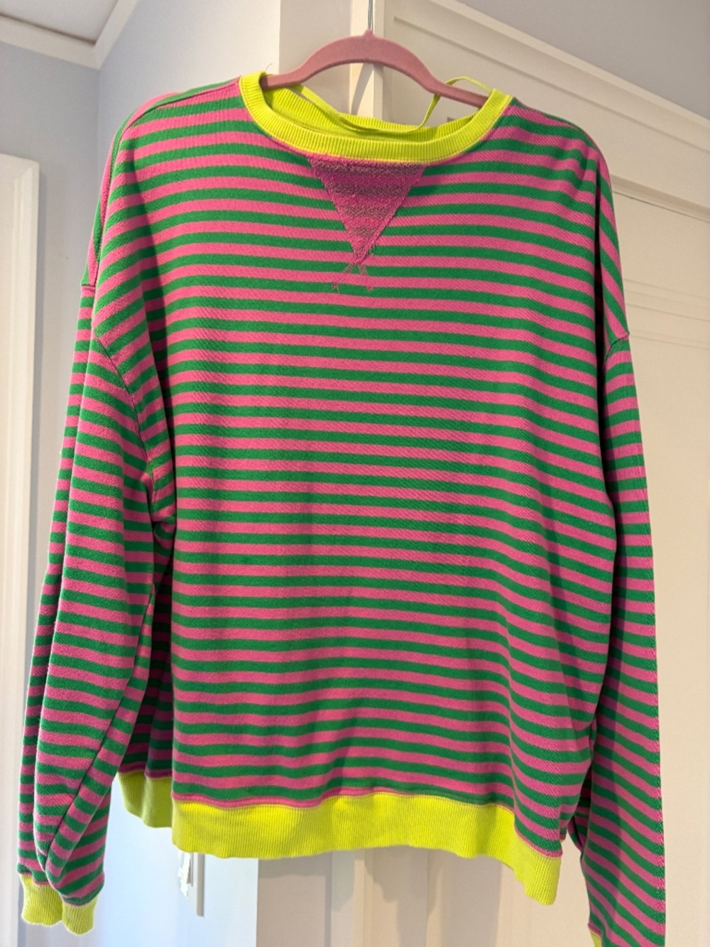 Free People We the Free Classic Striped Oversized Crewneck